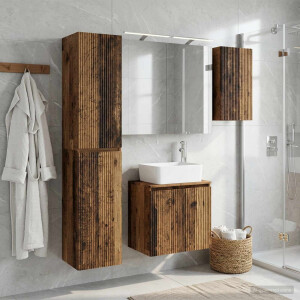 vidaXL Badkamerkastenset 5 st Oud hout Bewerkt hout
