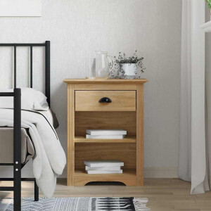 vidaXL Nachtkastje BODO Honingbruin 53 x 38,5 x 67 cm Bewerkt hout