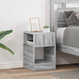 vidaXL Bijzettafel 2 pcs Grijs Sonoma 30,5 x 30 x 45 cm Bewerkt hout