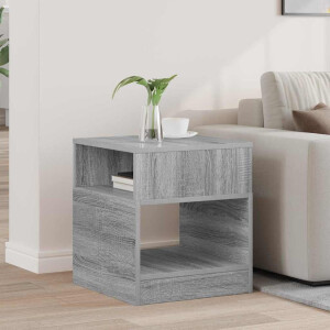 vidaXL Bijzettafel Grijs Sonoma 40,5 x 40 x 45 cm Bewerkt hout
