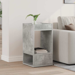 vidaXL Bijzettafel Beton Grijs 30 x 30 x 56 cm Bewerkt hout