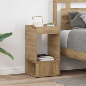 vidaXL Bijzettafel 2 pcs Artisan Eiken 30 x 30 x 56 cm Bewerkt hout