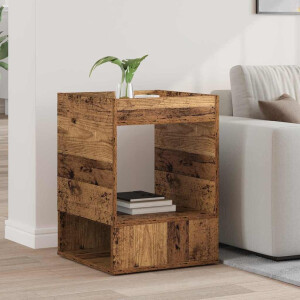 vidaXL Bijzettafel Oudhout 40 x 40 x 56 cm Bewerkt hout