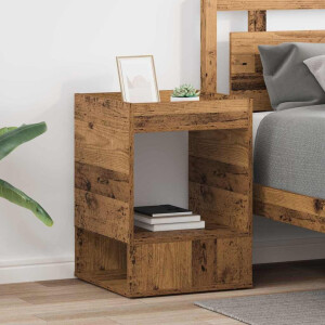 vidaXL Bijzettafel 2 pcs Oudhout 40 x 40 x 56 cm Bewerkt hout