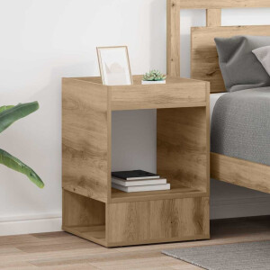 vidaXL Bijzettafel 2 pcs Artisan Eiken 40 x 40 x 56 cm Bewerkt hout