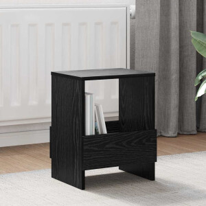 vidaXL Tijdschrift Rek Zwart Eiken 35 x 30 x 45 cm