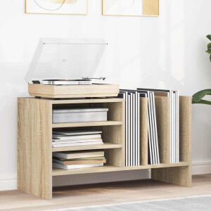 vidaXL Platenkast Sonoma Eiken 78.5 x 35 x 45 cm Bewerkt hout