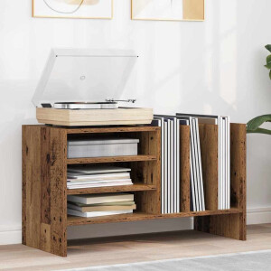 vidaXL Platenkast met plank Oudhout 78.5 x 35 x 45 cm Bewerkt hout