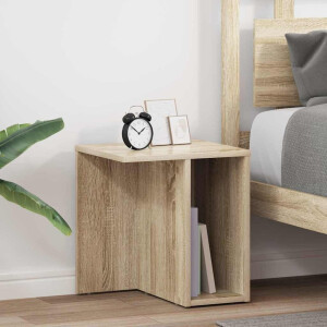 vidaXL Bijzettafel 2 pcs Sonoma Eiken 37 x 32 x 40 cm Bewerkt hout