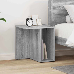 vidaXL Bijzettafel Grijs Sonoma 37 x 32 x 40 cm Bewerkt hout