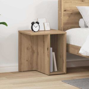 vidaXL Bijzettafel 2 pcs Artisan Eiken 37 x 32 x 40 cm Bewerkt hout