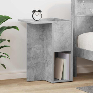 vidaXL Bijzettafel Beton Grijs 35 x 40 x 55 cm Bewerkt hout