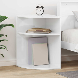 vidaXL Bijzettafel Hoogglans wit 39,7 x 39,7 x 60 cm Bewerkt hout