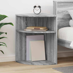vidaXL Bijzettafel Grijs Sonoma 39,7 x 39,7 x 60 cm Bewerkt hout