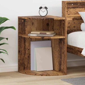 vidaXL Bijzettafel Oudhout 39,7 x 39,7 x 60 cm Bewerkt hout