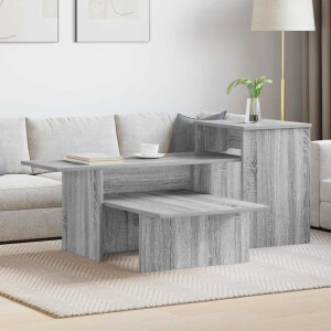 vidaXL Wandtafel Grijs Sonoma 91,5 x 35 x 38,5 cm Bewerkt hout