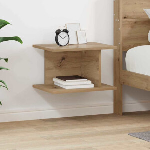 vidaXL Nachtkastje Artisan Eiken 40 x 30 x 25 cm Bewerkt hout