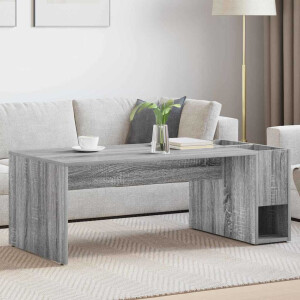 vidaXL Salontafel Grijs Sonoma 101,5 x 50 x 37 cm Bewerkt hout