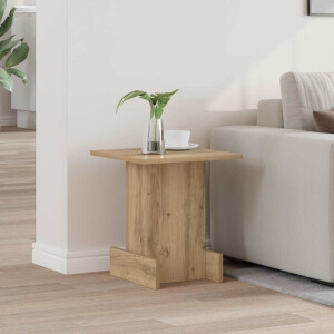 vidaXL Bijzettafel Artisan Eiken 35,5 x 35 x 40 cm Bewerkt hout