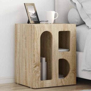 vidaXL Nachtkastje ELST 2 st Sonoma Eiken 40 x 35 x 50 cm Bewerkt hout