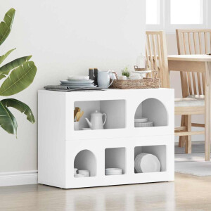 vidaXL Dressoir ELST Wit 80,5 x 35 x 59 cm Bewerkt hout