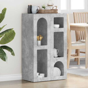 vidaXL Dressoir ELST Beton Grijs 59 x 35 x 100,5 cm Bewerkt hout