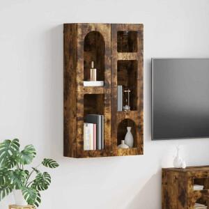 vidaXL Hangkast met plank Gerookt eiken 59 x 20 x 100 cm Bewerkt hout