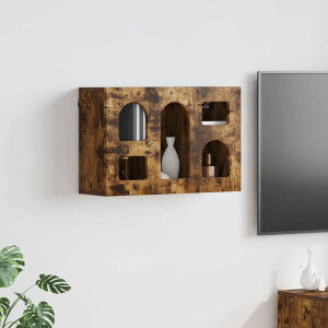 vidaXL Hangkast met plank Gerookt eiken 60 x 20 x 40 cm Bewerkt hout