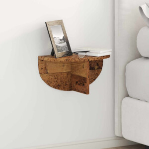 vidaXL Wandplank Wandgemonteerd Oudhout 38 x 19 x 19 cm Bewerkt hout