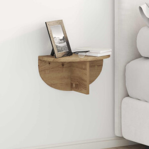 vidaXL Wandplank 2 pcs Artisan Eiken 38 x 19 x 19 cm Bewerkt hout