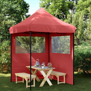 vidaXL Partytent Bordeauxrood 200 x 200 x 306 cm Oxford Stof