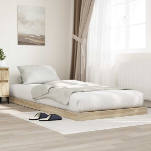 vidaXL Vloer bedframe Sonoma 80 x 200 cm Bewerkt hout