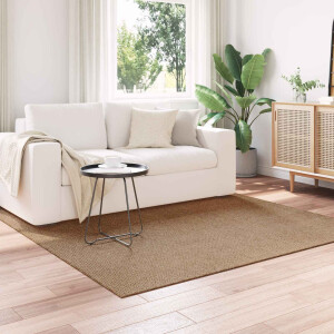 vidaXL Vloerkleden Vierkant AGIRA Naturel 120 x 120 cm Polyester