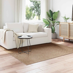 vidaXL Vloerkleden Moiré Vierkant AGIRA Naturel 200 x 200 cm Polyester
