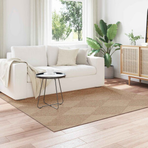 vidaXL Vloerkleden Vierkant AGIRA Naturel 120 x 120 cm Polyester