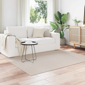vidaXL Vloerkleden Vierkant FARO Crème 120 x 120 cm Polyester