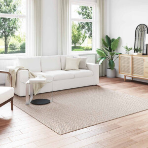 vidaXL Vloerkleden Vierkant FARO Crème 240 x 240 cm Polyester