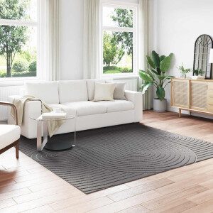vidaXL Vloerkleden Vierkant PALMERAS Antraciet 240 x 240 cm Polyester