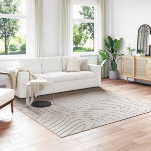 vidaXL Vloerkleden Vierkant PALMERAS Crème 240 x 240 cm Polyester