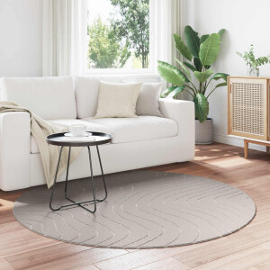 vidaXL Vloerkleden Rond PALMERAS Crème Ø 200 CM Polyester