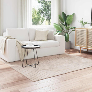 vidaXL Vloerkleden Vierkant PALMERAS Beige 200 x 200 cm Polyester