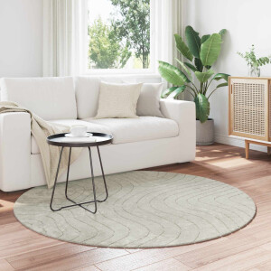 vidaXL Vloerkleden Rond PALMERAS Groen Ø 200 CM Polyester