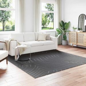 vidaXL Vloerkleden Vierkant PALMERAS Antraciet 240 x 240 cm Polyester