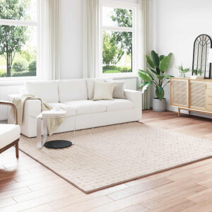 vidaXL Vloerkleden Vierkant SIROLO Beige 240 x 240 cm Polyester