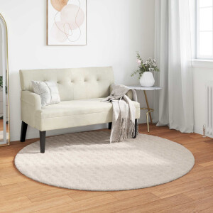 vidaXL Vloerkleden Rond SIROLO Beige Ø 160 CM Polyester