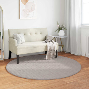 vidaXL Vloerkleden Rond SIROLO Zand Ø 120 CM Polyester