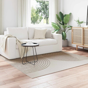 vidaXL Vloerkleden Vierkant GALATI Crème 120 x 120 cm Polyester