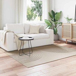 vidaXL Vloerkleden Vierkant GALATI Beige 120 x 120 cm Polyester