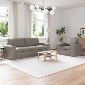 vidaXL Bankstel 2 pcs Taupe 222 x 80 x 82 cm Stof