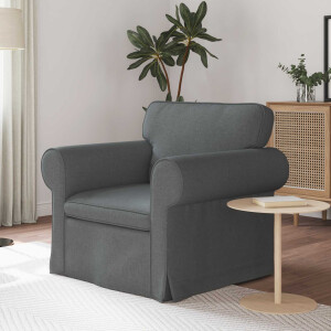 vidaXL Bank Donkergrijs 95 x 82 x 80 cm Stof